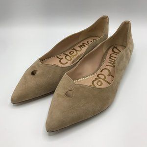 Sam Edelman Ruby Oatmeal Suede Pointy Flats Sz 10